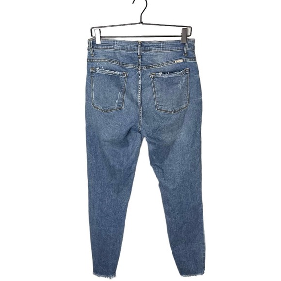 Kancan Women’s Addison- Pia Distressed Exposed Button Skinny Jeans Size 29 - Picture 7 of 8